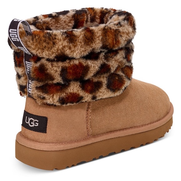 ๐ฅNWB UGG Womenโs Fluff Mini Quilted Leopard Boots - Picture 3 of 7